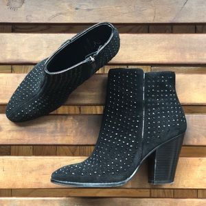 Donald J Pliner Black Suede Ankle Boots